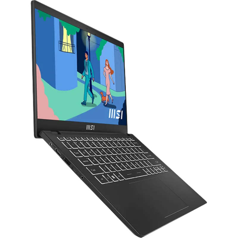 MSI Modern 14 C12MO Intel Core I5-1235U 12th Gen 16GB 3200MHz RAM 512GB NVMe SSD 14 Inch FHD 60Hz Classic Black Laptop