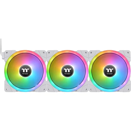 Thermaltake SWAFAN EX12 White RGB Magnetic PWM Radiator Fan TT Premium Edition (3-Fan Pack)