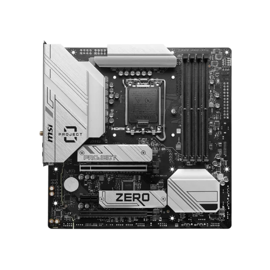 MSI B760M PROJECT ZERO LGA 1700 I DDR5 MATX Motherboards