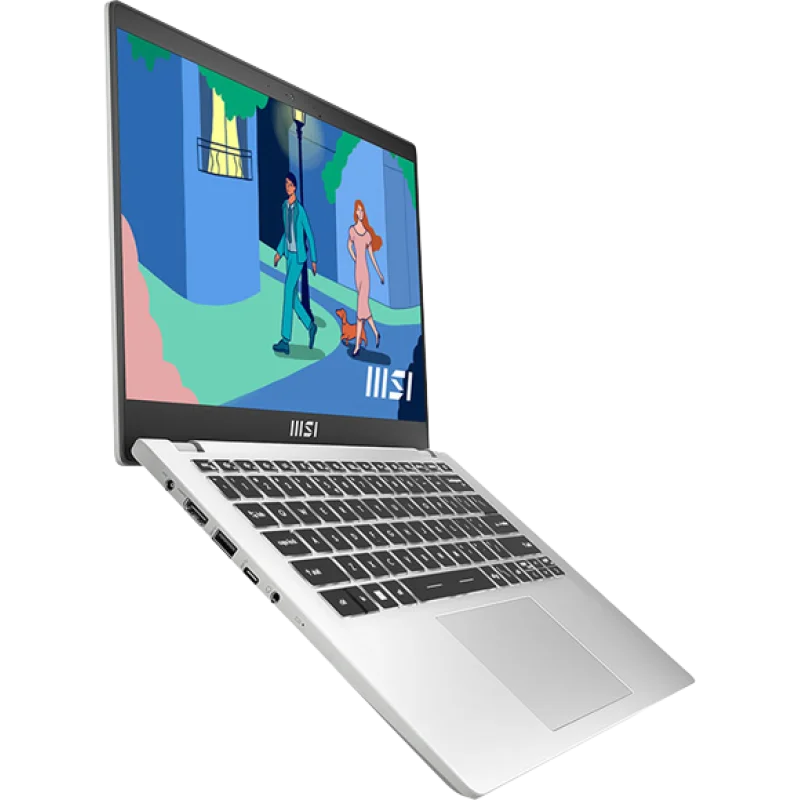 MSI Modern 14 C12MO Intel Core I5-1235U 12thGen 16GB 3200MHz RAM 512GB NVMe SSD 14 Inch FHD 60Hz Urban Silver Laptop