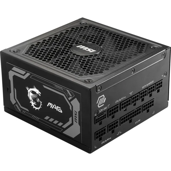 MSI MAG A1000GL PCIE5.1 1000W 80 Plus Gold Modular Power Supply (PSU)