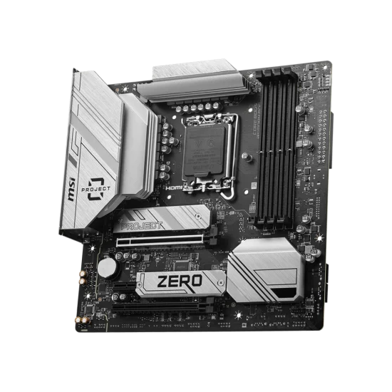 MSI B760M PROJECT ZERO LGA 1700 I DDR5 MATX Motherboards