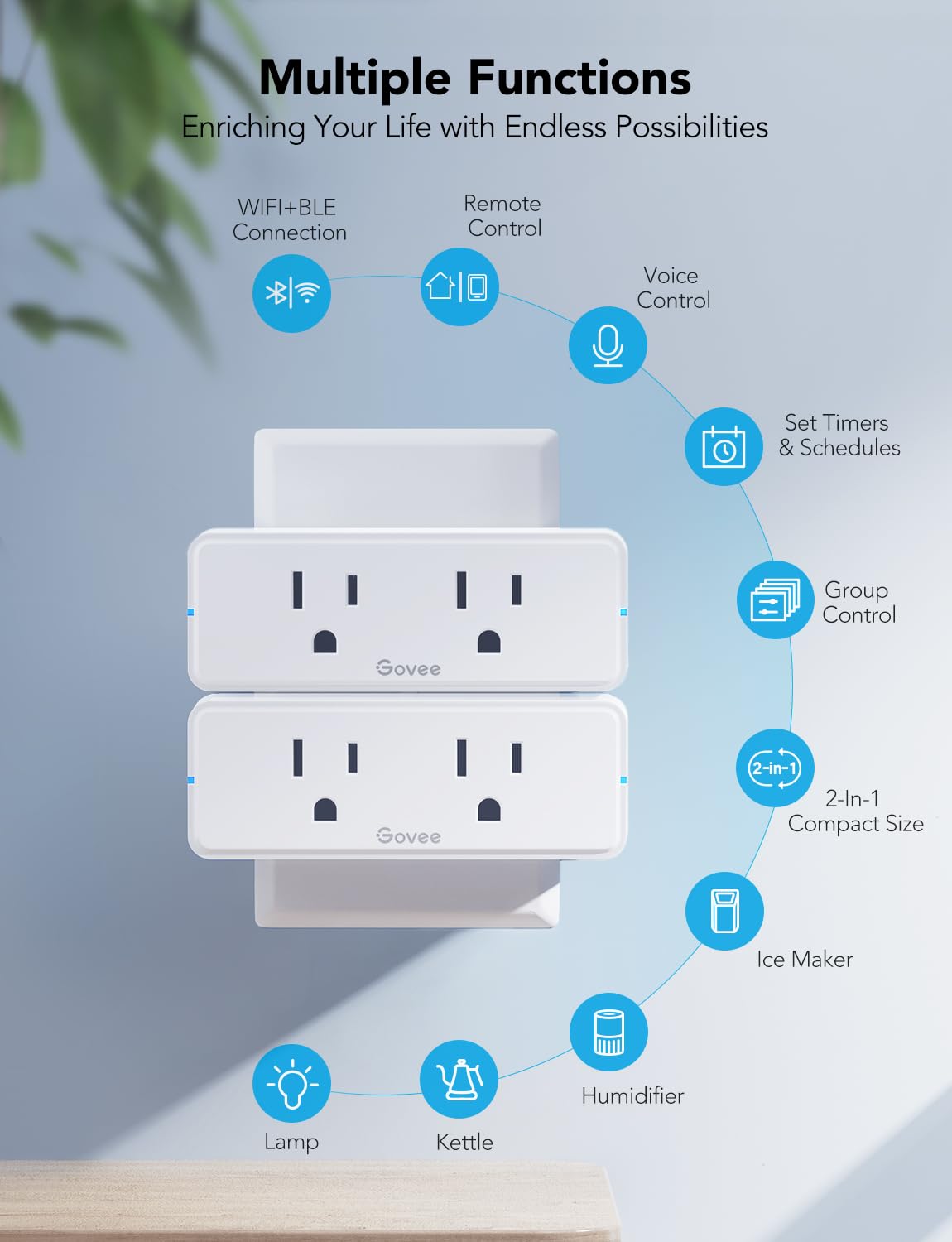 Govee Dual Smart Plug 4 Pack