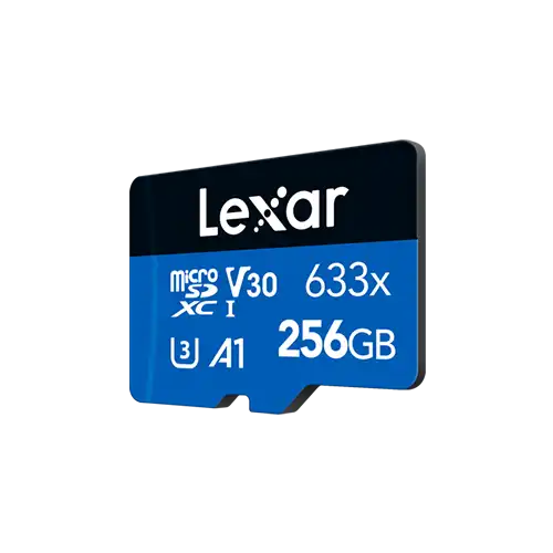 Lexar High-Performance 633x 256GB MicroSDXC UHS-I Memory Card with Adapter