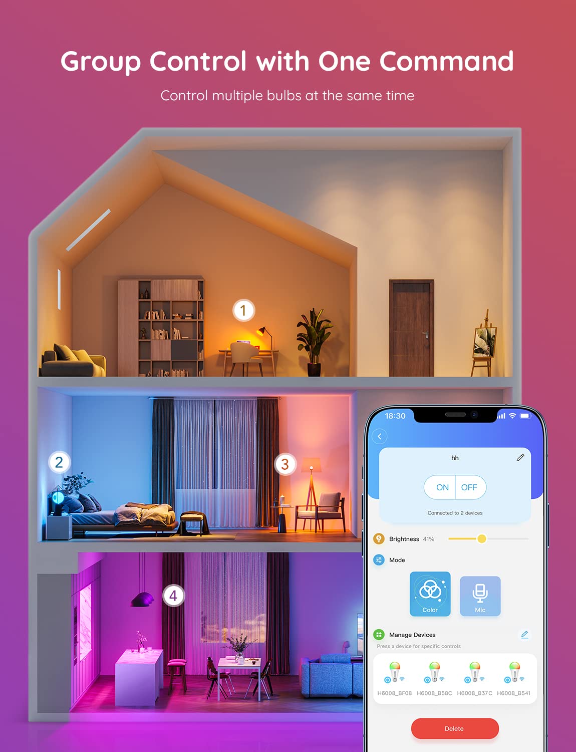 Govee Smart Color Changing Light Bulbs