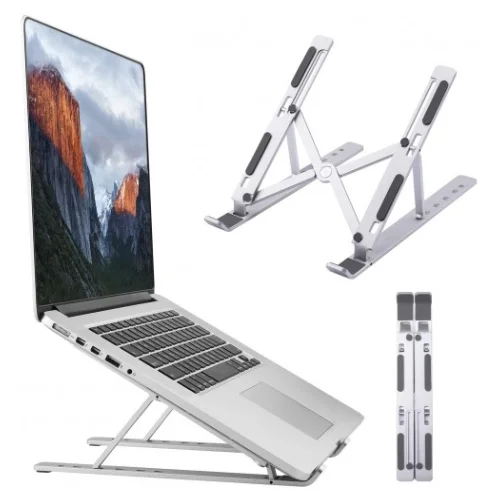 Adjustable &amp; Foldable 10" to 17.5" 6 Angles Travel Laptop Stand