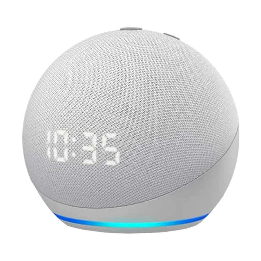 Amazon Echo Dot 4th Gen Smart speaker with clock and Alexa – Glacier White