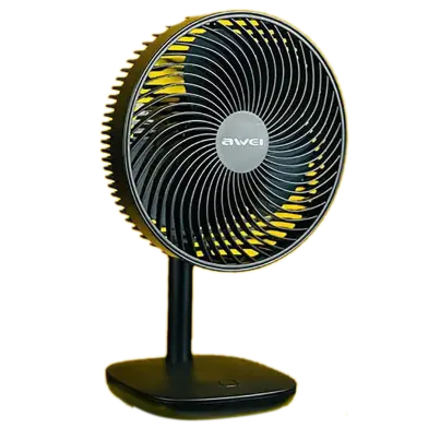 Awei F23 Portable USB Rechargeable Desk Fan (4000mAh)- Black Color
