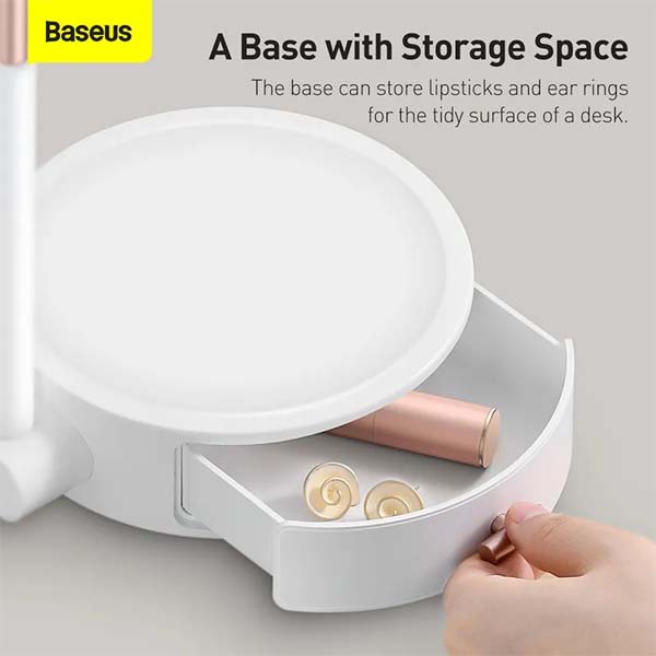 Baseus Smart Beauty Series Lighted Makeup Mirror with Adjustable Lamp Storage Box