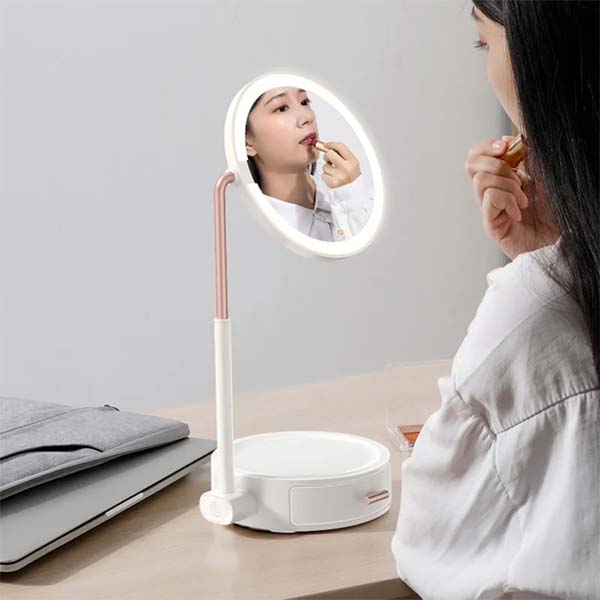 Baseus Smart Beauty Series Lighted Makeup Mirror with Adjustable Lamp Storage Box