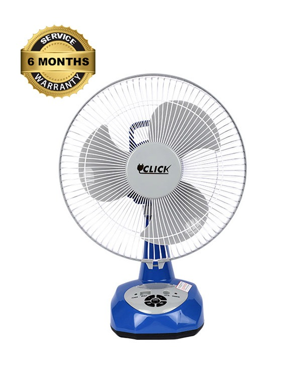 CLICK Rechargeable Table Fan 12"