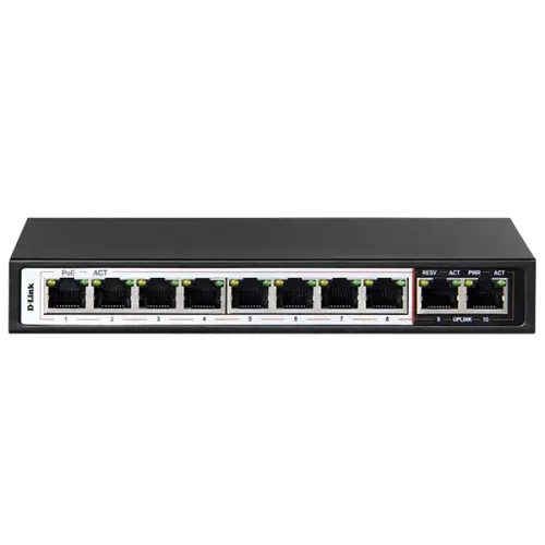 D-link DES-F1010P-E 10 Port Unmanaged PoE Switch