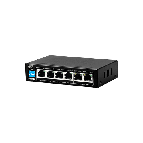 D-LINK DES-F1006P-E 6 PORT UNMANAGED POE SWITCH