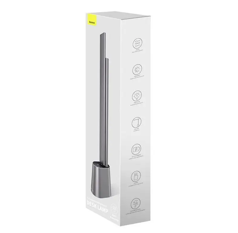 BASEUS Smart Eye Series Rechargeable Folding Reading Desk Lamp Smart Light – Dark Grey DGZG-0G