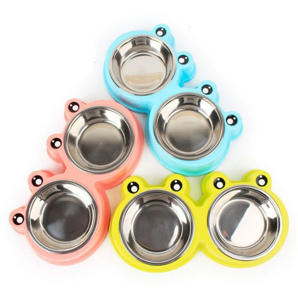 Double Food Bowls For Cat And Dog