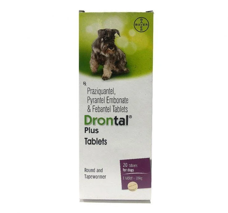 Drontal Plus Tablets Dewormer for Dogs 1 piece