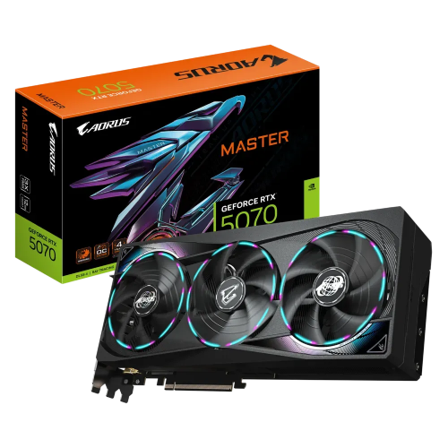 GIGABYTE AORUS GeForce RTX 5070 MASTER 12G GDDR7 Graphics Card