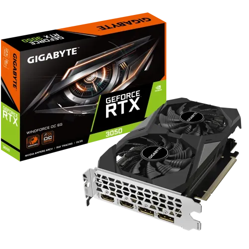 GIGABYTE GeForce RTX 3050 WINDFORCE OC 6GB GDDR6 Graphics Card