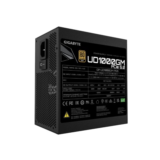 GIGABYTE UD1000GM 1000W PG5 80 PLUS GOLD MODULAR ATX POWER SUPPLY