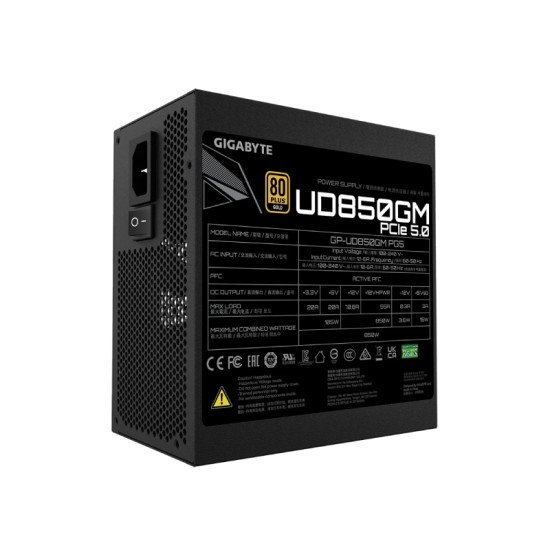 GIGABYTE UD850GM 850W PG5 80 PLUS GOLD MODULAR ATX POWER SUPPLY
