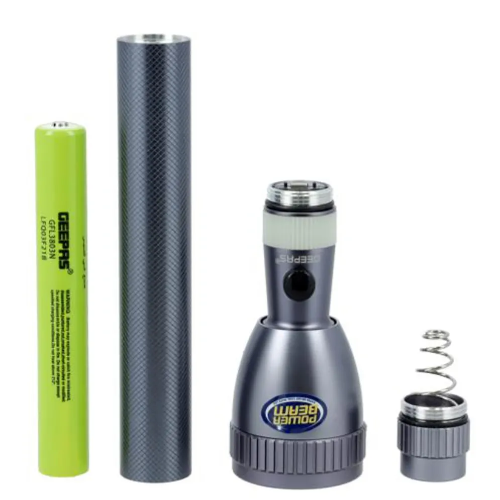 Geepas GFL3803 Rechargeable LED Flash Light Torch Light