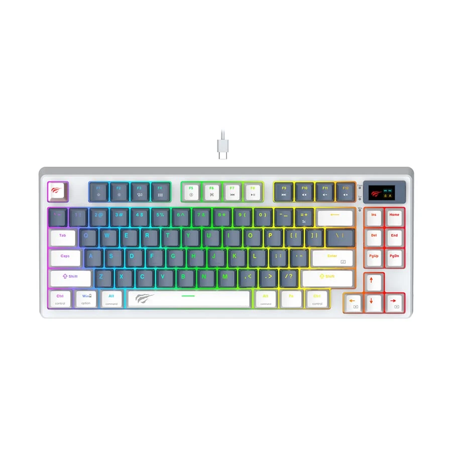 Havit Gamenote KB884L (Red Switch) RGB Wired White-Blue Gaming Keyboard