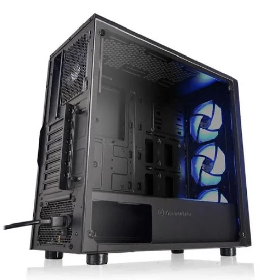 Thermaltake Versa J23 TG MB SYNC RGB Mid Tower Chassis Black