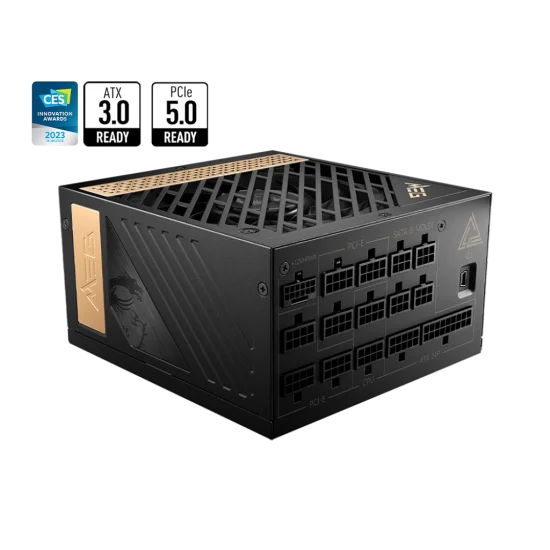 MSI MEG Ai1300P PCIE 5.0 1300W 80 Plus PLATINUM Full Modular Power Supply (PSU)