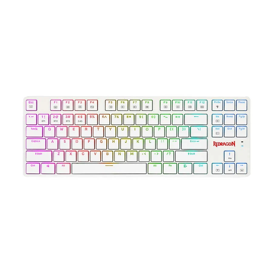 Redragon K539 Anubis RGB (Huano Low Profile Brown Switch) Bluetooth White Mechanical Gaming Keyboard