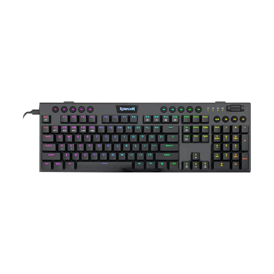 Redragon K618 Horus RGB (Huano Red Switch) Wireless (Tri Mode) Black Mechanical Gaming Keyboard
