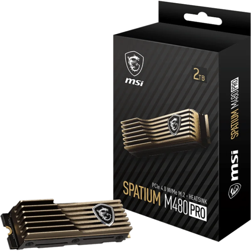 MSI SPATIUM M480 PRO 2TB PCIe Gen4x4 M.2 NVMe SSD HS