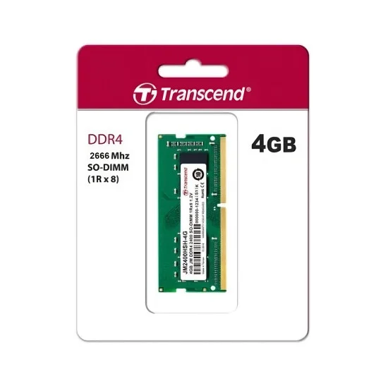 Transcend 4GB JETRAM DDR4 3200Mhz SO-DIMM 1Rx8 512Mx8 CL22 1.2V Laptop RAM