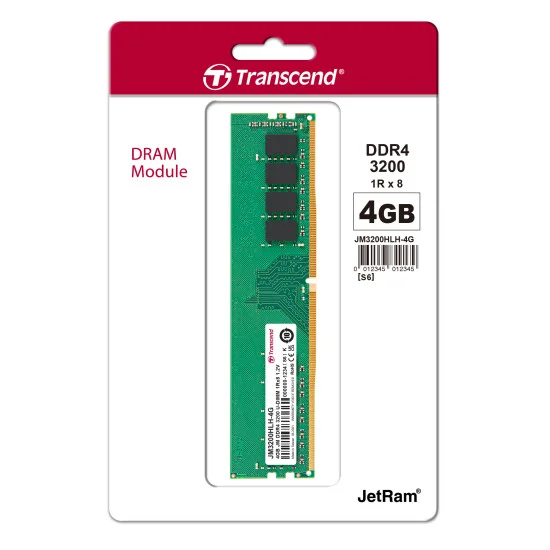 Transcend 4GB JETRAM DDR4 3200Mhz U-DIMM Desktop RAM