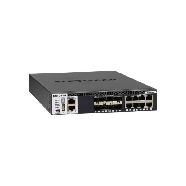 Netgear M4300-8X8F(XSM4316S) 8-Port 10G Fiber (SFP+) + 8-Port 10G Ethernet Stackable Half-Width AV Line L3 Managed Switch