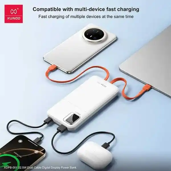 XUNDD XDPB-001 22.5W 10000mAh Digital Display Fast Charging Power Bank