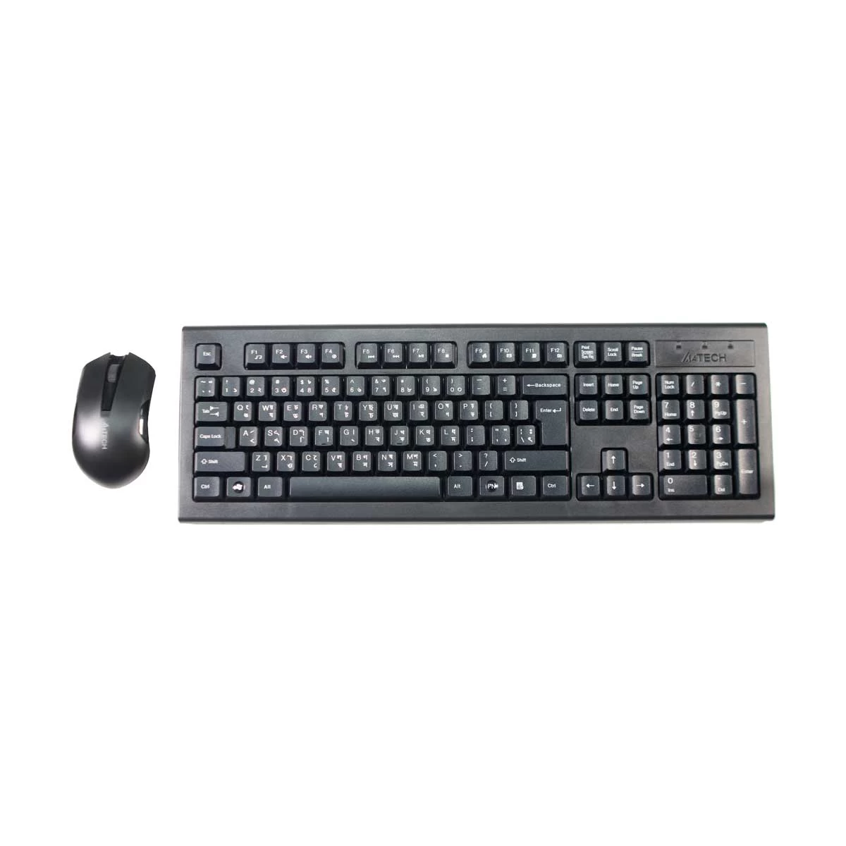 A4TECH 3000N Black Wireless Keyboard &amp; Mouse Combo with Bangla