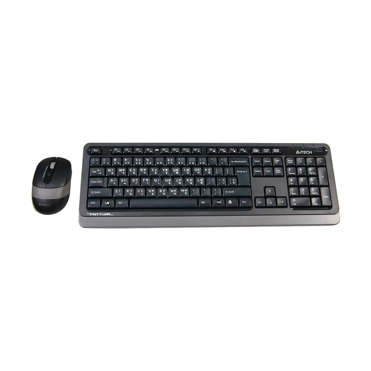 A4TECH FG1010 Grey Wireless Keyboard &amp; Mouse Combo with Bangla