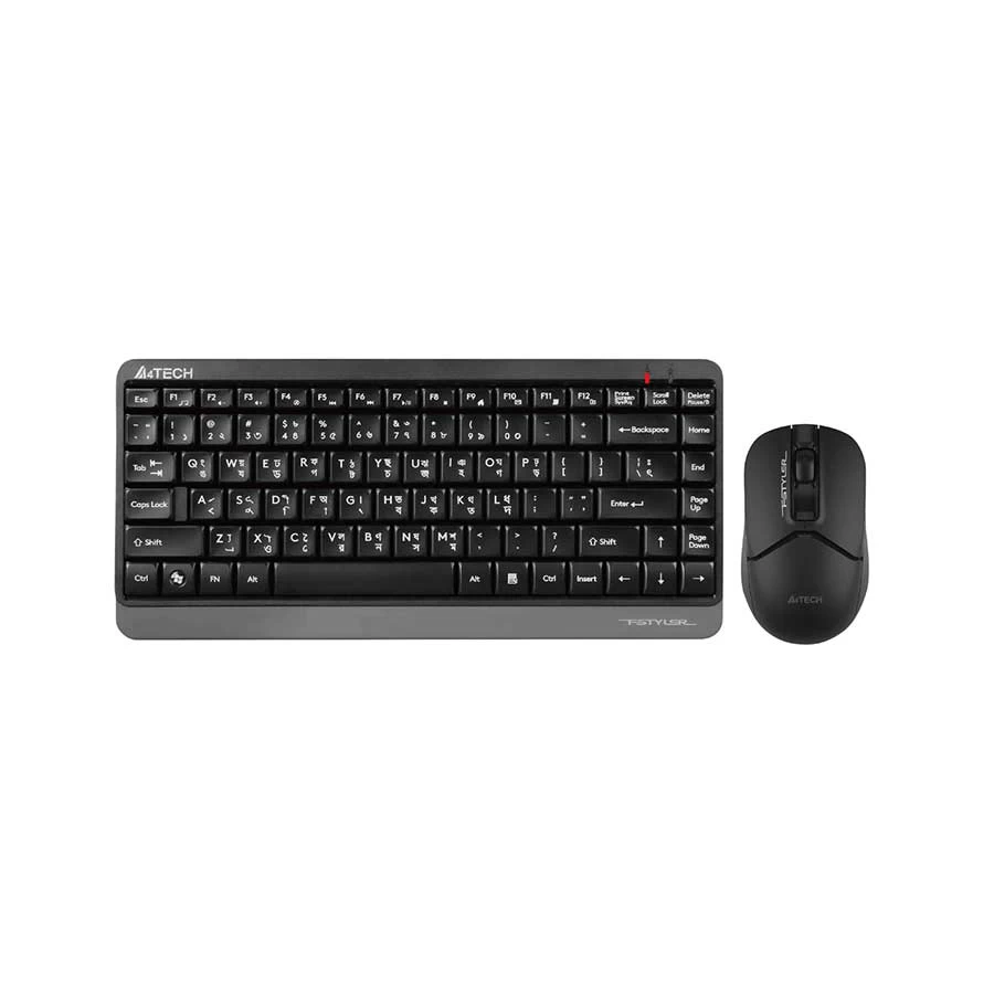 A4TECH FG1112 Black Wireless Keyboard &amp; Mouse Combo With Bangla