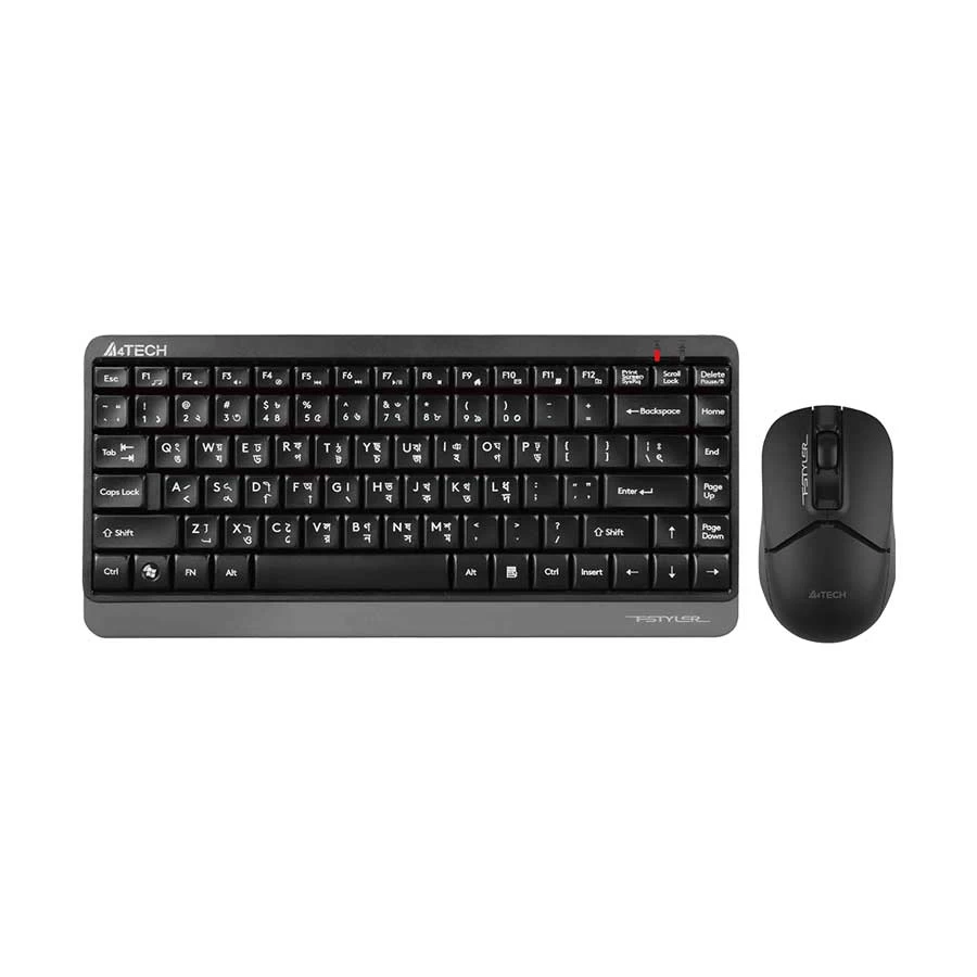 A4TECH FG1112 Black Wireless Keyboard &amp; Mouse Combo With Bangla