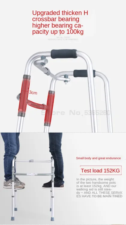 Light Weight Height Adjustable Foldable Walker for old age people Patients Men Women &amp; Adults