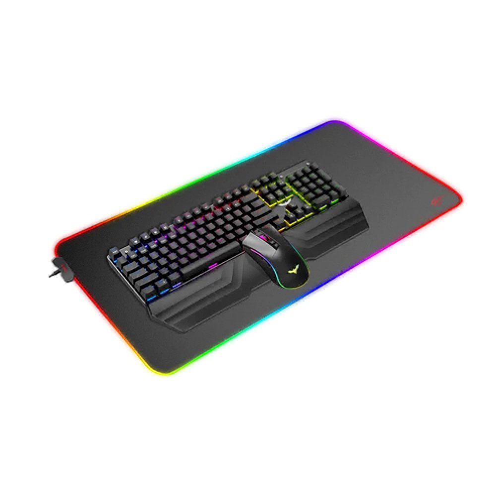 HAVIT KB511L RGB Mechanical Keyboard, Mouse &amp; Mouse Pad Combo