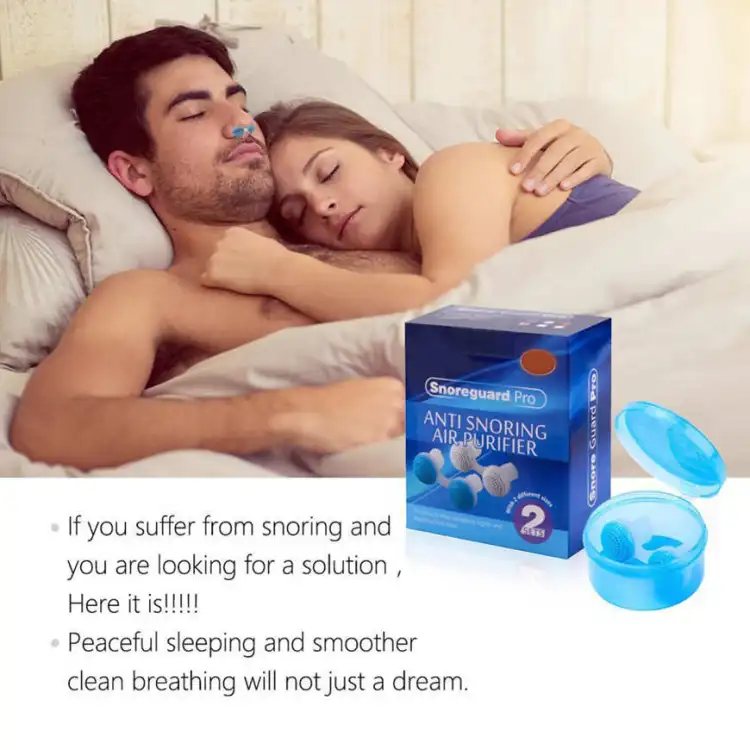 Anti Snore Devices Silicone Nose Clip Air Purifier Breathable Mini Nasal Buds Stopper 2 Pairs
