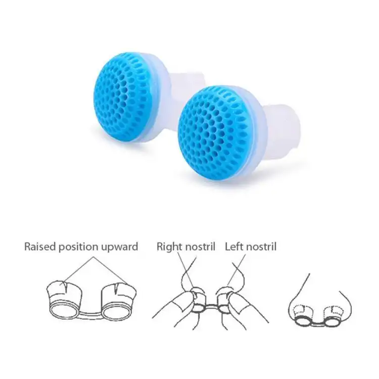 Anti Snore Devices Silicone Nose Clip Air Purifier Breathable Mini Nasal Buds Stopper 2 Pairs