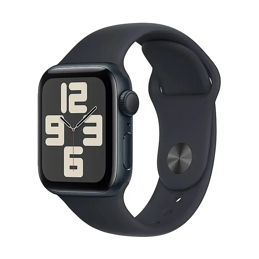 Apple Watch SE 2nd Gen 44mm (GPS) Midnight Aluminum Case Smart Watch with Midnight Sport Medium Large Band