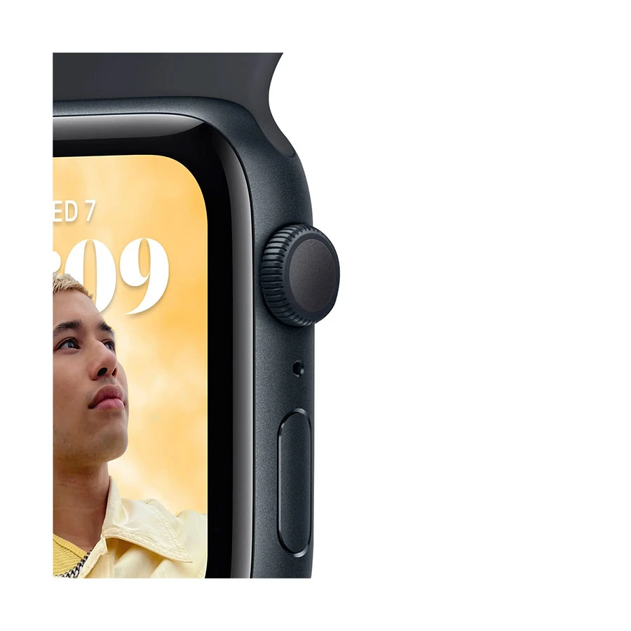 Apple Watch SE 2nd Gen 44mm (GPS) Midnight Aluminum Case Smart Watch with Midnight Sport Medium Large Band