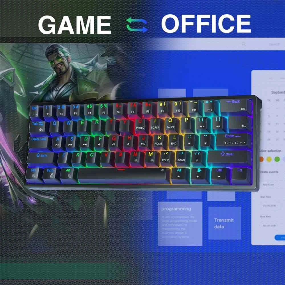 Aula F3261 RGB Hot Swap (Blue Switch) Wired Black Mechanical Gaming Keyboard