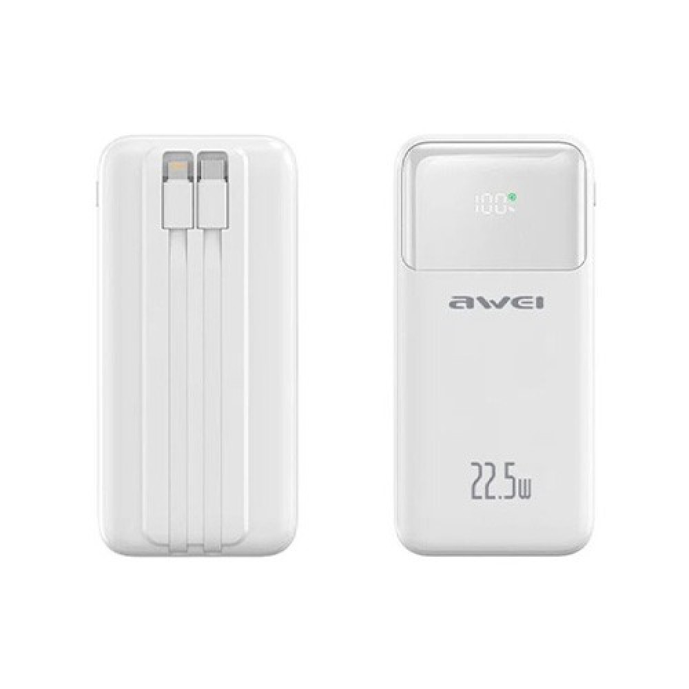 Awei P106K 10000mAh PD22.5W 5in 1 Power Bank With Cable