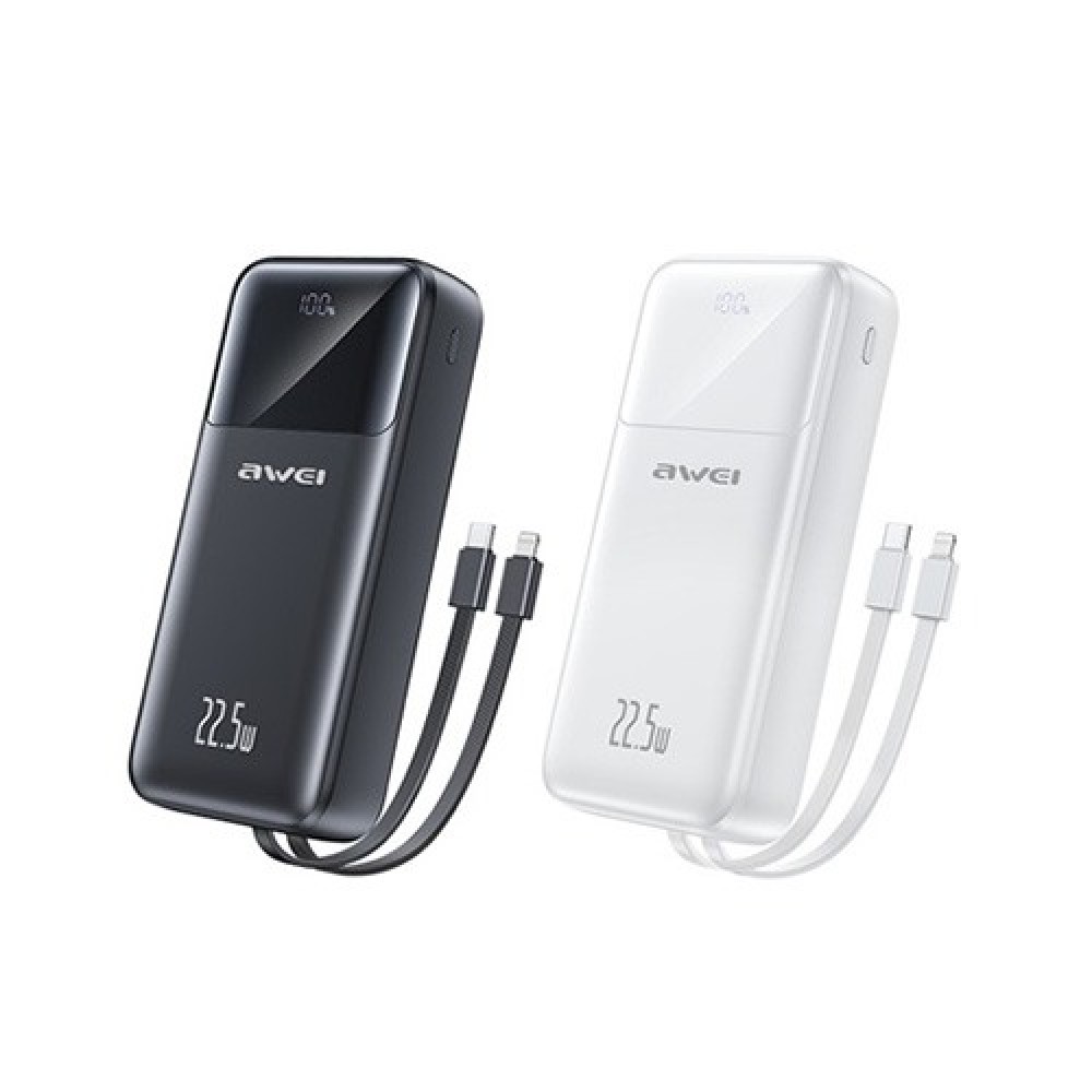 Awei P106K 10000mAh PD22.5W 5in 1 Power Bank With Cable