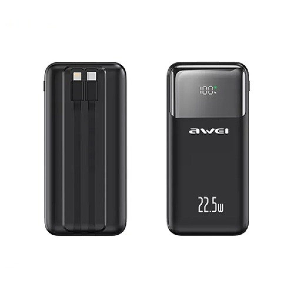 Awei P107K 20000mah PD 22.5W Fast Charging Digital Display Power Bank