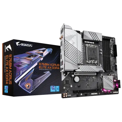GIGABYTE B760M AORUS ELITE AX DDR4 14th &amp; 13th Gen mATX Motherboard